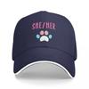 SheHer Pronouns Trans Pawprint Baseball Cap Horse Hat Brand Unisex Cap Winter Hats For Unisex Fishing Caps Unisex Unisexs Caps WoUnisexs