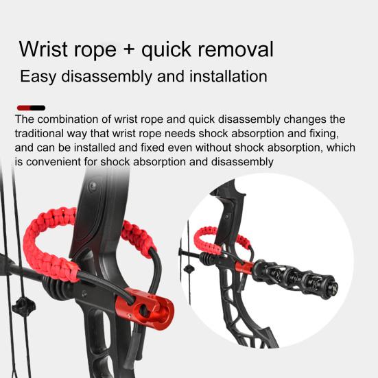 Ремень для стрельбы из лука, регулируемый, быстросъемный, нейлоновый, плетеный, ремешок на запястье, веревка для охоты на открытом воздухе