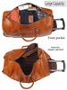 Handmade Leather Trolley Duffel: Personalized Mens Weekender Holdall Bag Gift him