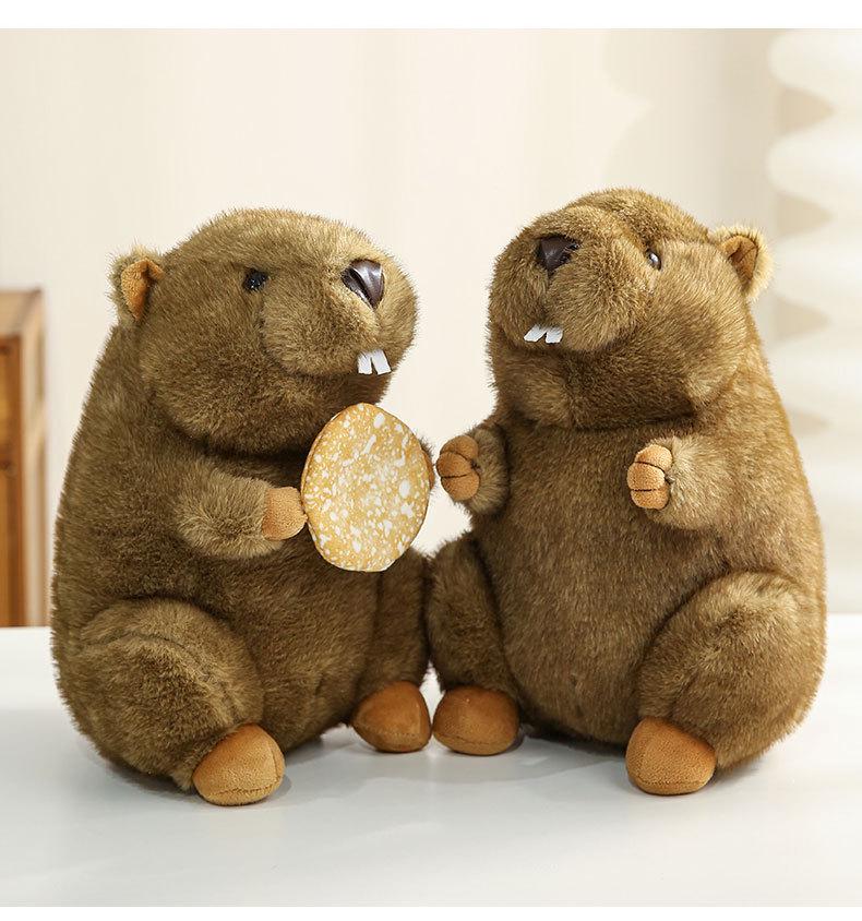 Screaming Marmot Plush Toy: Cute Mouse Pillow Doll for Girls' Birthday Gift Ornament