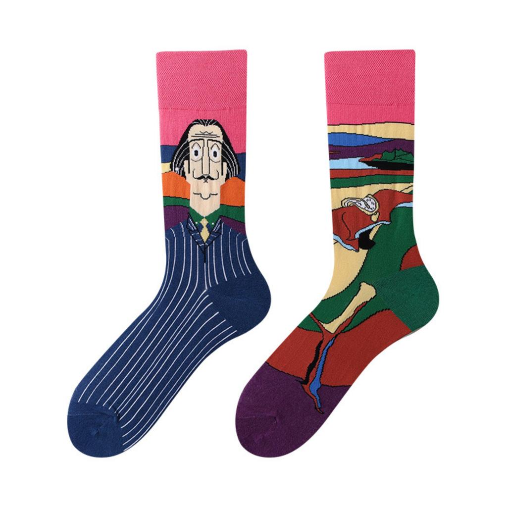 Асимметричные длинные носки для парных спортивных носков