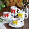 Милые изысканные керамические кофейные чашки для офиса, для послеобеденного чая, кофейная чашка для дома, для завтрака, молочные кружки, парная кружка