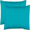 2 Pillowcases 63 X 63 Cm - Turquoise