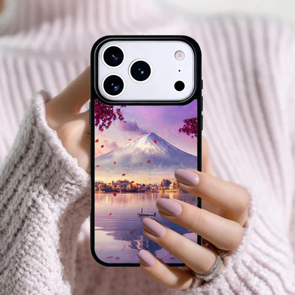 Japanese art Mount Fuji soft Phone Case For Apple iPhone 17 Air 16E 15 14 Plus 13 12 11 Pro Max Mini Funda Cover