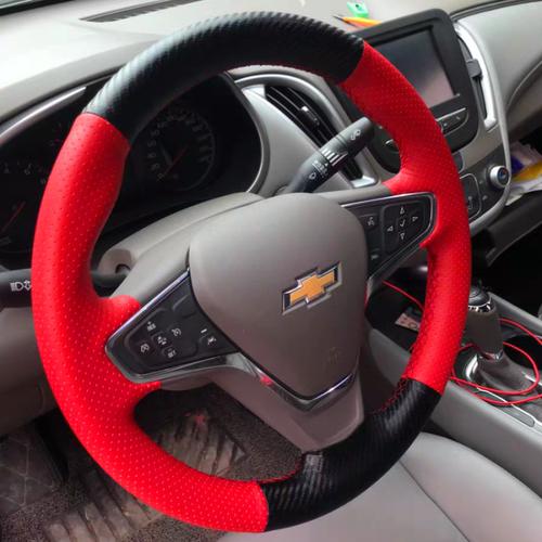 AABHO1 For Chevrolet CRUZE sail 3 MALIBU XL Cavalier Equinox DIY Custom leather carbon fiber car steering wheel cover auto parts