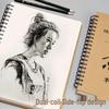 A4 Thickened Spiral Hardcover Sketchbook – 8K Art Quick Sketch Flowers Large Pencil Drawing Notebook