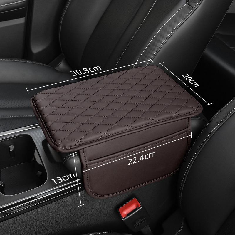 Xiaomi Upgraded Car Center Console Cover, Leather Car Armrest Cover Cushion with 2 Storage Bags, Universal Car Armrest Storage Box