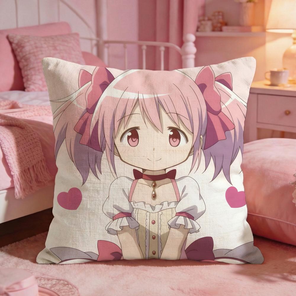 PPuella Magi Madoka MMagicas Наволочка Премиум Комфорт Двусторонняя Подушка - Дизайн Два в Одном Для Любой Комнаты и Салона Автомобиля