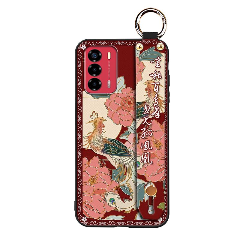 Чехол для прочного телефона для пожилой леди для ZTE Blade V40 Vita/A72, ремешок на запястье, браслет для мамы, силиконовый, модный, грязеотталкивающий