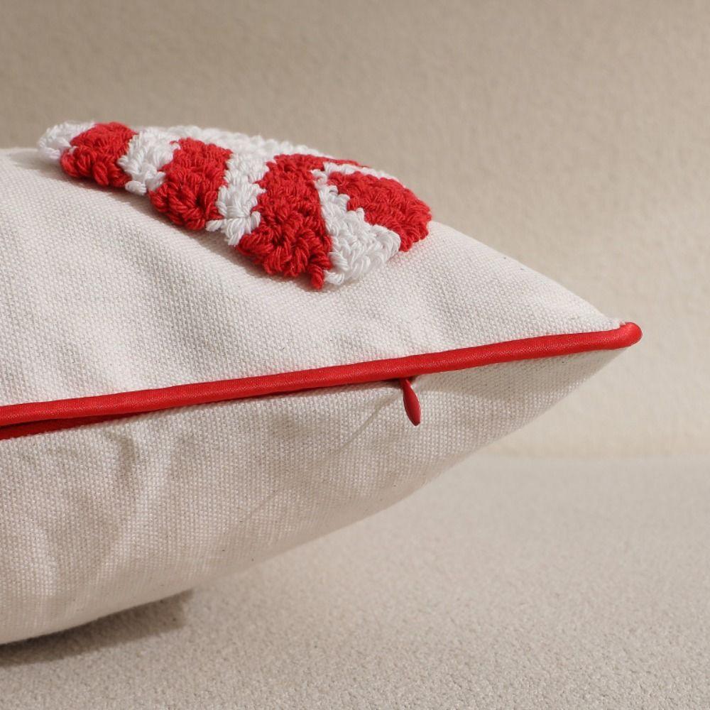 Santa's Hat Christmas Pillowcase Square Cushion Cover Soft Throw Pillowcover Sofa/Bed