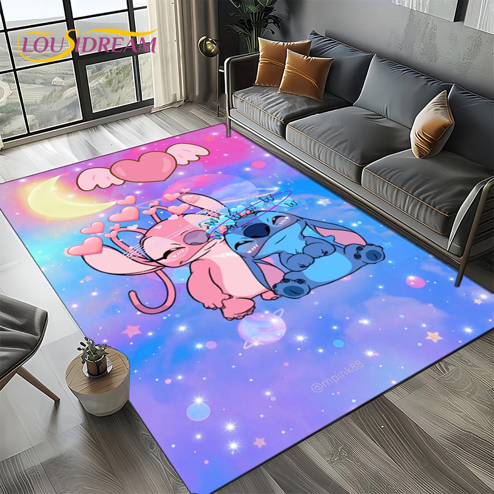 27 Style Cute Stitch  Cartoon 3D Carpet Rug for Home Living Room Bedroom Sofa Doormat Decor,Child Non-slip Floor Mat Gifts