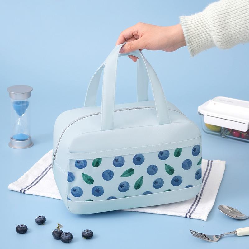 Trendy Fruit Salad Lunch Bag Insulated Lunch Tote with Zipper Leakproof Thermal Cooler Bag for School Office Food Lunchbox
