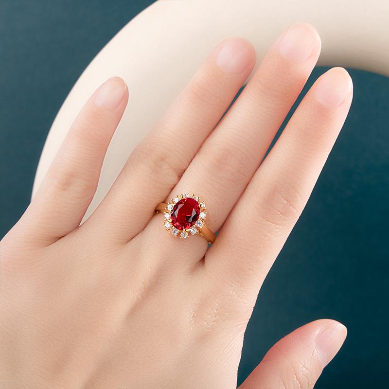 BELLA BOX Gorgeous Oval Blue Cubic Zirconia Ring Wedding Ceremony Party Luxury Accessories Women Elegant Design Fashion Jewelry