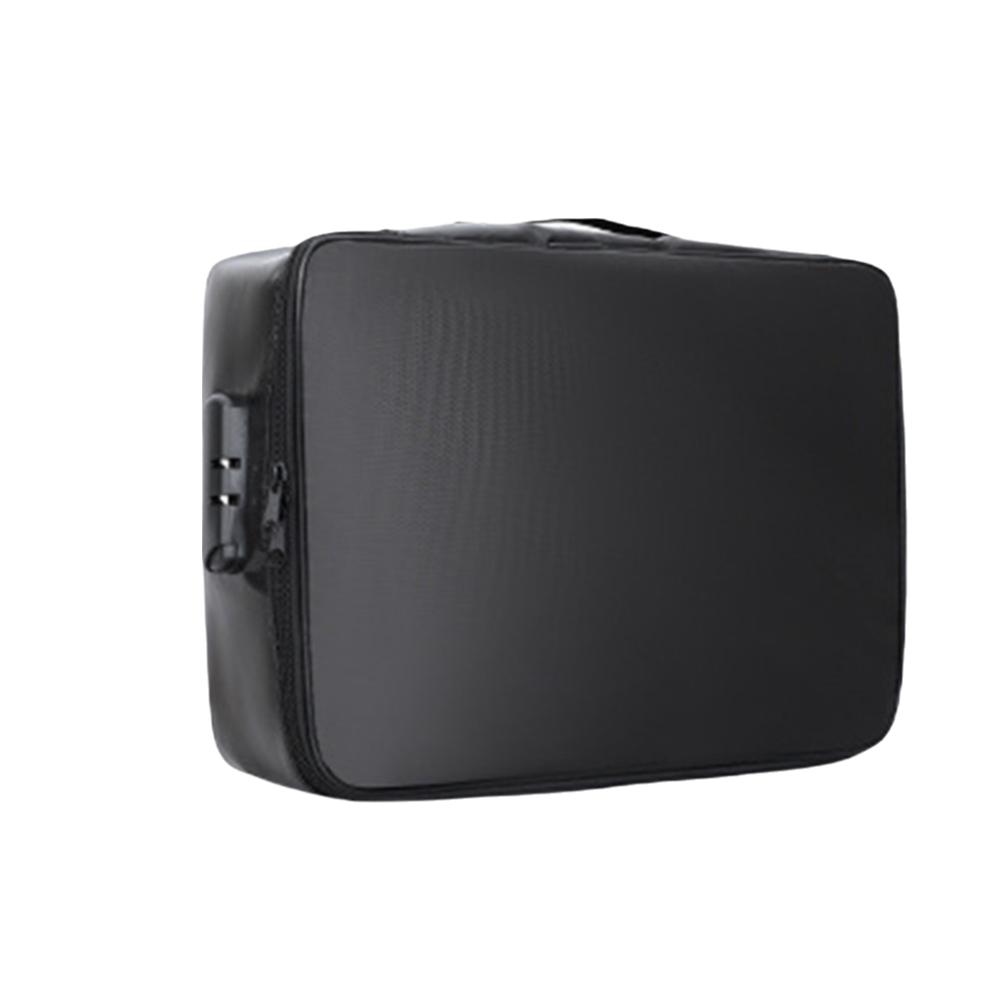 Водонепроницаемая Огнестойкая Сумка для Документов Многослойная с Замком Портативный Чехол для Паспорта Большой Объем Экономия Места