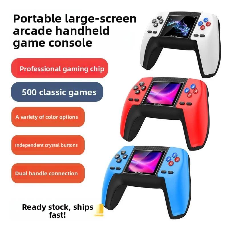 Игровая консоль P5 Портативная со встроенными 520 играми Игровая консоль Контроллер 2,4-дюймовый ЖК-дисплей Ностальгическая Классическая Ретро Мини Портативная игровая консоль