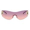 Frameless one pair of love sunglasses female concave shape Ins Internet celebrity sunglasses UV protection S