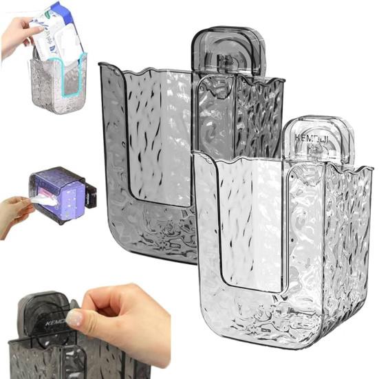 Настенный держатель для салфеток. Коробка для хранения кухонных салфеток. Легко устанавливается. Многоразовый контейнер для салфеток. Держатель для салфеток. Диспенсер с присоской.