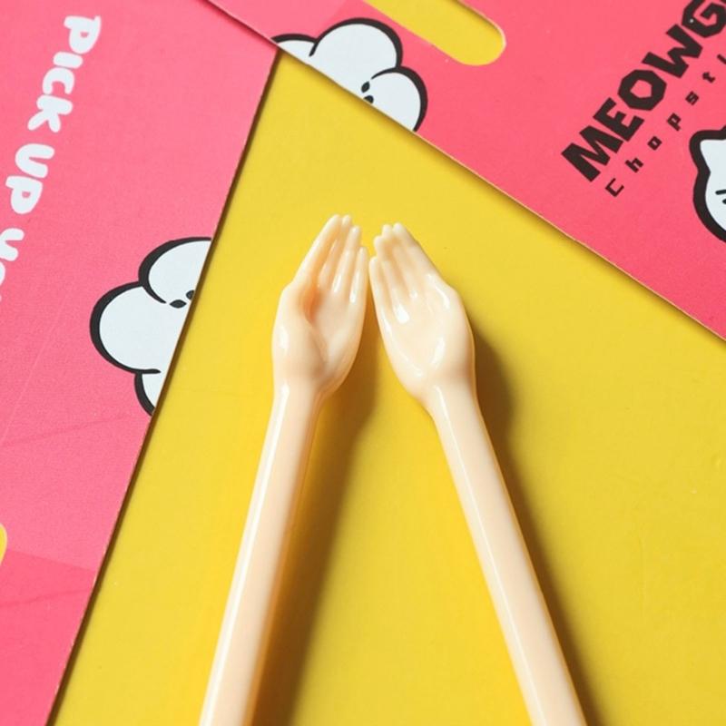 Эргономичная форма руки Палочки для еды Инструмент для легкого захвата Отлично подходит для путешествий Питание Пластиковый захват для еды Легкая очистка