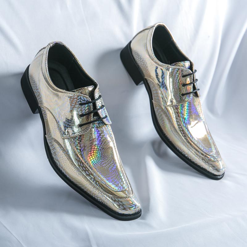 Новые модные мужские туфли из лакированной кожи для ночного клуба с острым носком большого размера, мужские туфли дерби для вечеринок, классные низкие кожаные туфли «Челси»