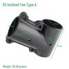 Aluminum Alloy Tee Pipe Clamp for Drone Landing Gear (16/20/25 to 25/30/40)