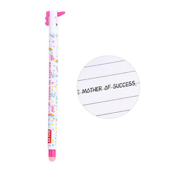 Стирающаяся ручка 0,7 мм с черными чернилами, с мягкой рукояткой, приятной для кожи, с милыми колпачками в виде животных, кнопочный механизм, перезаправляемые ручки, школьные принадлежности