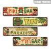 Металлическая жестяная табличка Tiki Bar «Добро пожаловать в Рай» Рустикальный декор стен для заднего двора Патио Tiki-бара У стены у бассейна Подарок