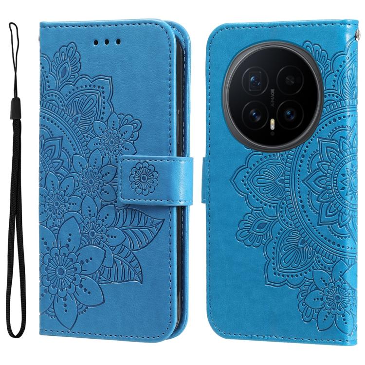 Seven-petal Flowers Embossing Leather Phone Case