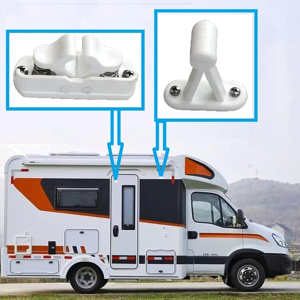 T Type Door Catch Holder Compartment Clips Trailer Stop Entry for Motorhomes Boats Caravans Cruisers Corrosion Resistant