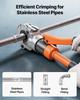 Hydraulic Pipe Crimping Tool, Stainless Steel Tube Fittings Crimper with V12, V15, V18, V22, V28 Jaws & Carrying Case, Press Crimper Tool Kit for