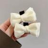2pcs Sweet Headdress Satin Hair Clips Non-Slip Mini Shark Clip Hair Styling Clip  Hair Accessories