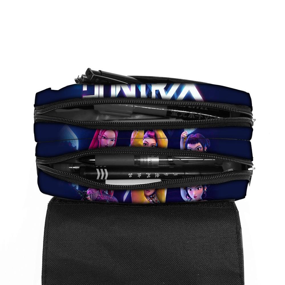 KPop DemonHunters полная версия студенческий пенал большой вместимости Demon Hunter Girls Group пенал сумка для канцелярских товаров CLE