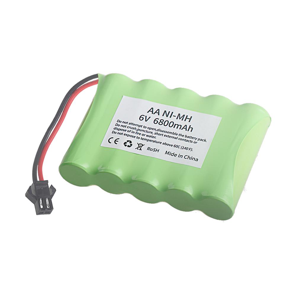 (SM PLUG) 6V 6800mAh NiMH Battery with USB Charger For Rc Toys Cars Tank Truck Robot Boats AA Ni-MH 6v Rechargeable Battery Pack