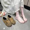 2025 Fashion Mid Flats Walking Shoes Light Leopard Women Chunky Loafers Shoes New Hot Suede Brand Pumps Casual Round Toe Dress