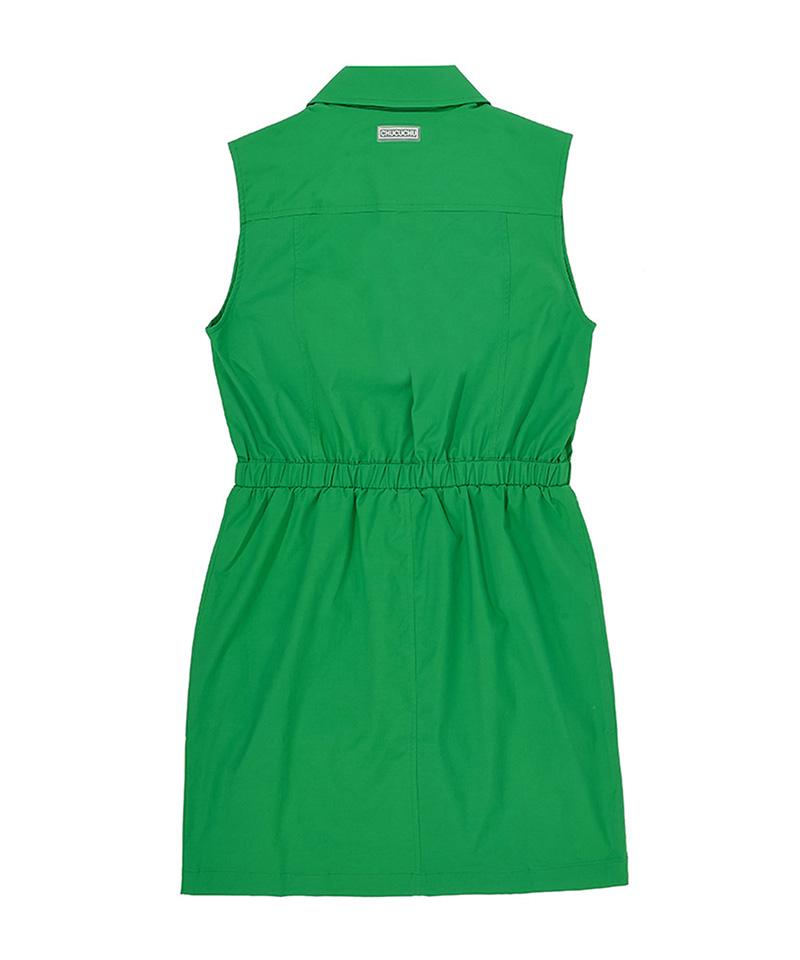 Chuku Chu C23M-Op002W Zip-Up Pocket Dress (Green)