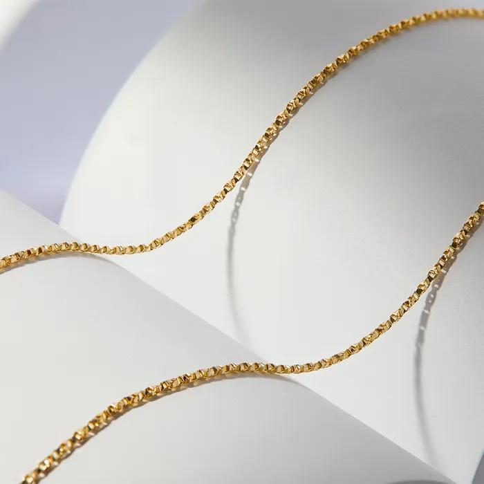 14K 18K Box Twist Chain Gold Necklace