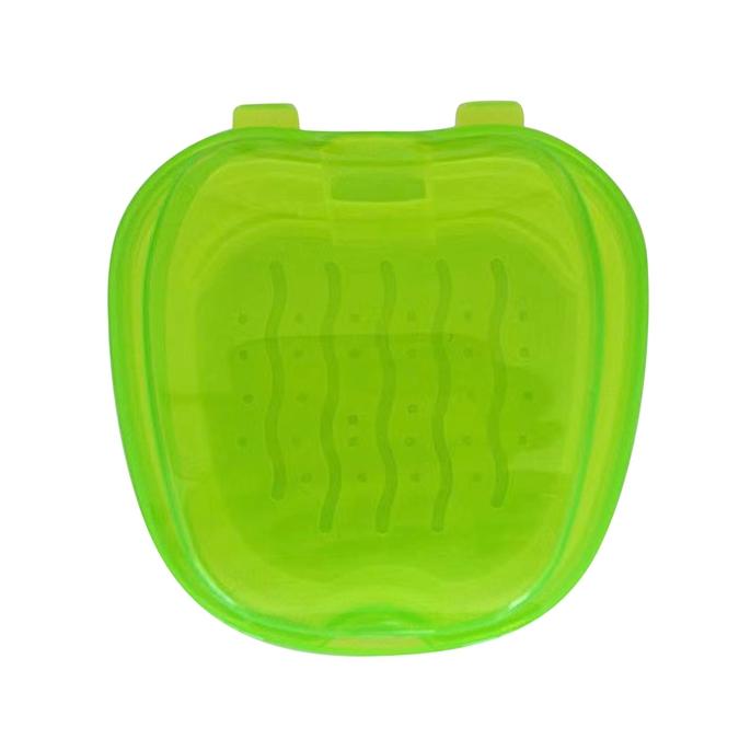 Яблоко Форма Зубной Протез Ванна Коробка Чехол Стоматологическая Коробка Для Хранения Искусственных Зубов С Подвесной Сеткой Контейнер Товары Для Дома