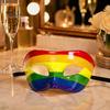 Прочная маска Mardi Gras из твердого пластика для мужчин и женщин, красочная радужная маскарадная маска с перьями, карнавальная, венецианская, для вечеринки, Хэллоуина, косплея