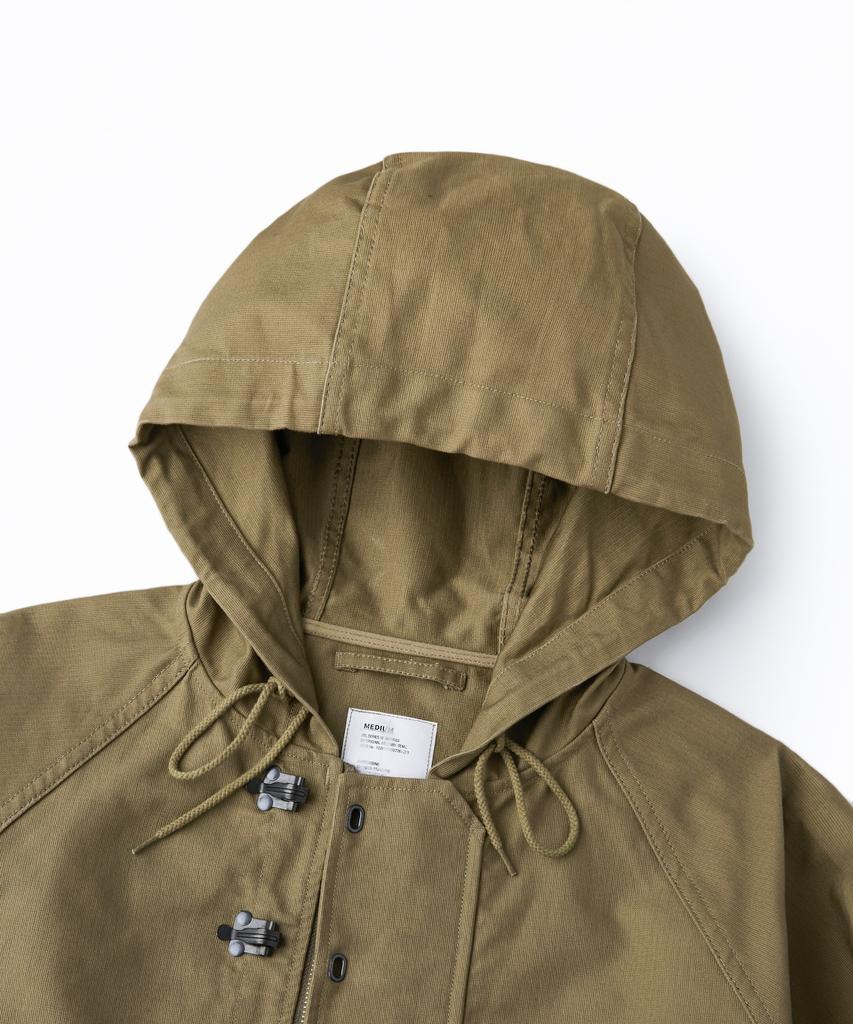 ВЫДАЮЩАЯСЯ Палубная куртка с капюшоном из ткани Jungle Cloth_Хаки