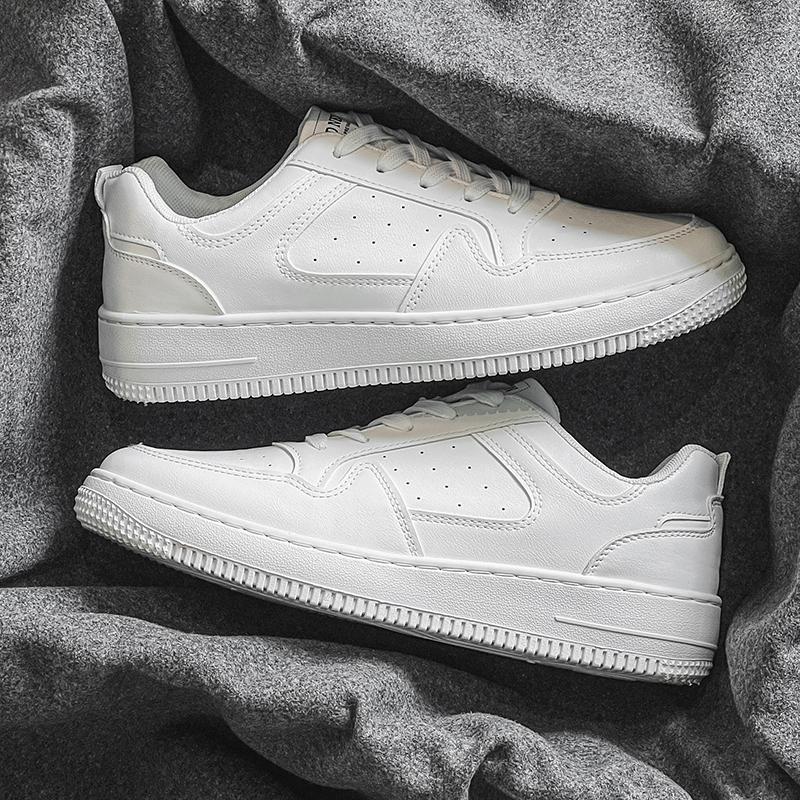 New Fashionable Men's Casual Sports Shoes Outdoor Sports Thick-Soled Shoes Breathable Lightweight White Running Tennis Shoes