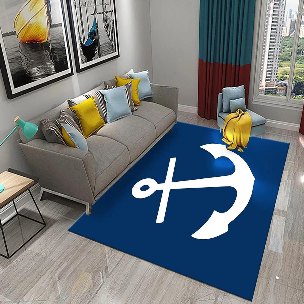 Ковер Якорь Морской Декор Лодки Придверные Коврики для Гостиной Спальни Декор Входной Двери Зональные Ковры Кухня Ванная Комната Нескользящий Ковер