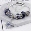 Blue Starry Sky Snowflake Pumpkin Carriage DIY Glass Bead Bracelet