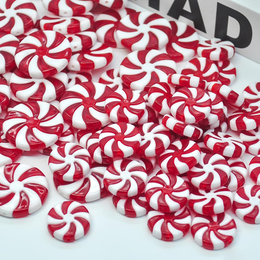 24pcs Artificial Christmas Candy Lollipop Hanging Family Xmas Tree Ornaments Decoration Home Party Children's Toys Noel Navidad