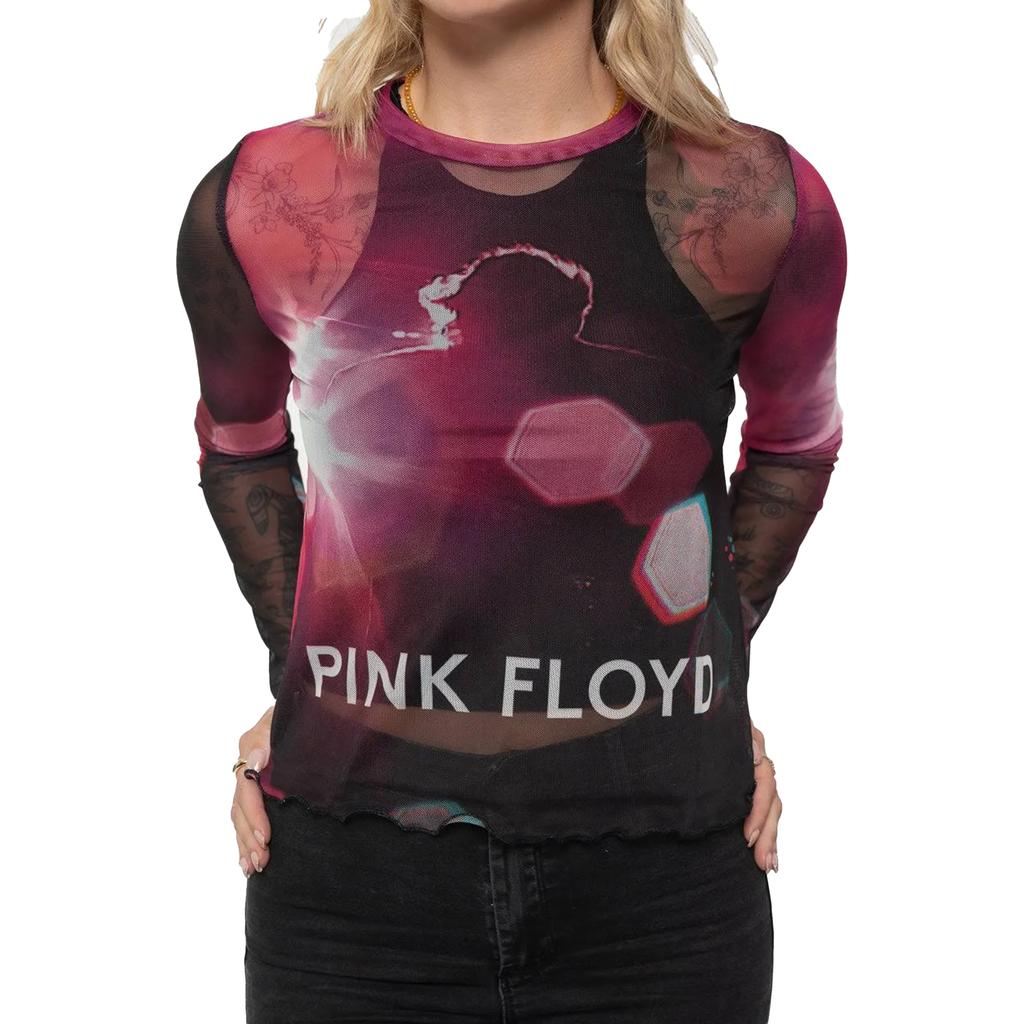 Pink Floyd Womens/Ladies Knebworth Â´90 Mesh Long-Sleeved T-Shirt
