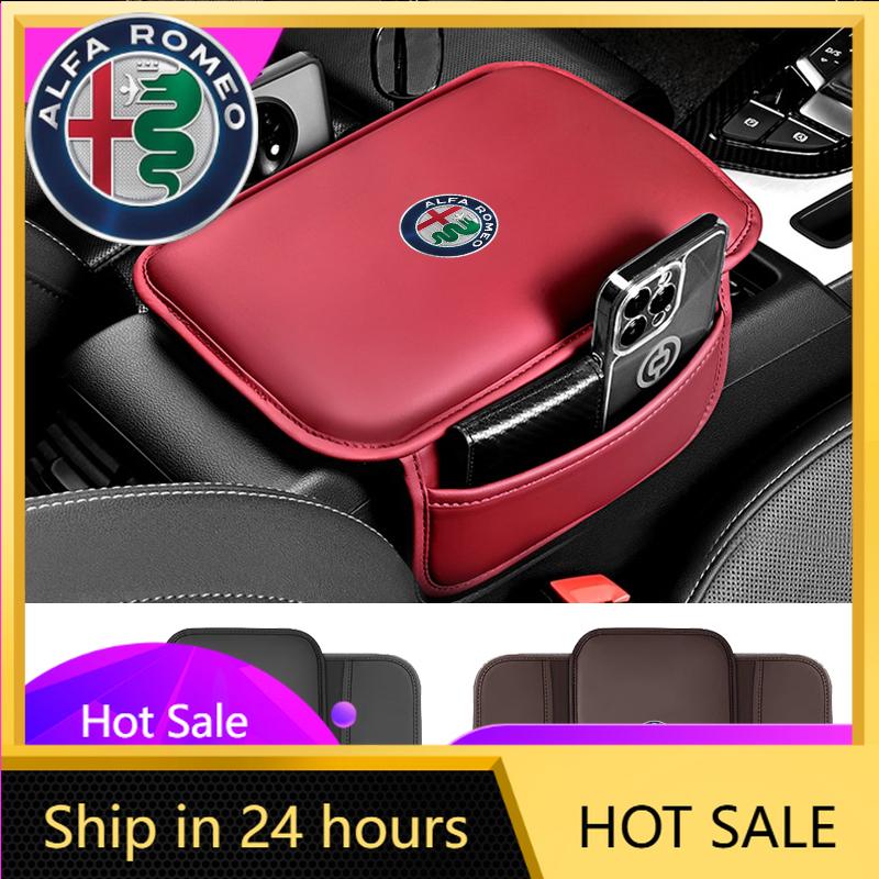 Car Stickers For Alfa Romeo Car Armrest Box Mat Cushion Storage Bag For Alfa Romeo 159 147 156 166 Giulietta Giulia Mito Stelvio