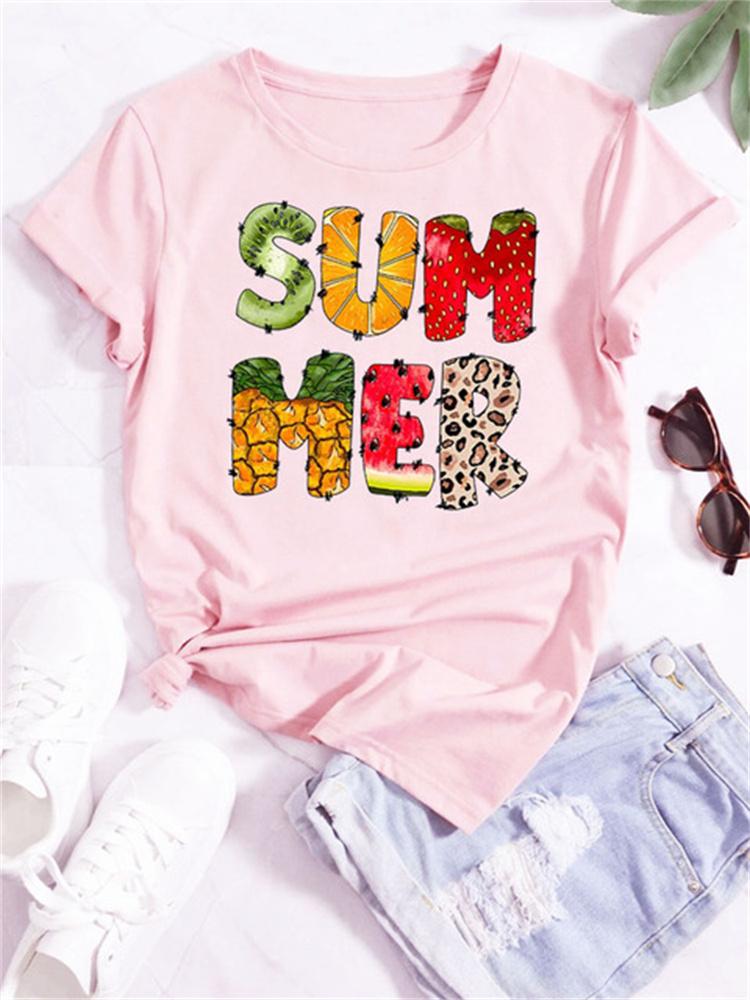 Maycaur Новая летняя забавная женская футболка с принтом арбуза и фруктов Harajuku Белые футболки с рисунком повседневные женские топы женская одежда