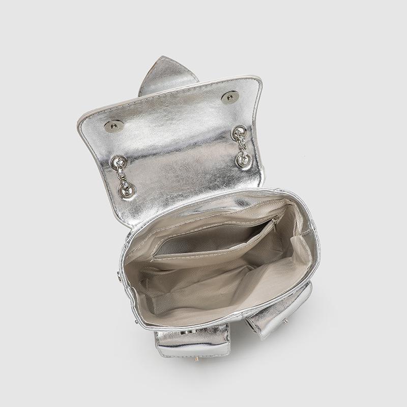 Niche Design Серебряный рюкзак женский модный рюкзак цепочка универсальная дорожная сумка-ведро