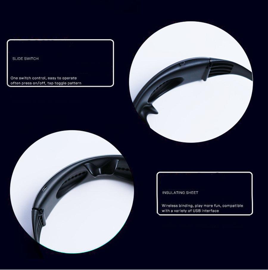 Электронные очки с Bluetooth-LED подсветкой, DIY, с USB зарядкой