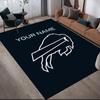 Custom Name,Buffalo Sabres Home Sofa Decoration for Living Room & Bedroom, Non‑Slip Play Flannel Floor Mat for Game Room