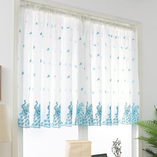 Yousheng 1 лист оконной марли яркий полупрозрачный полиэстер элегантная вышитая оконная марля занавеска украшение дома