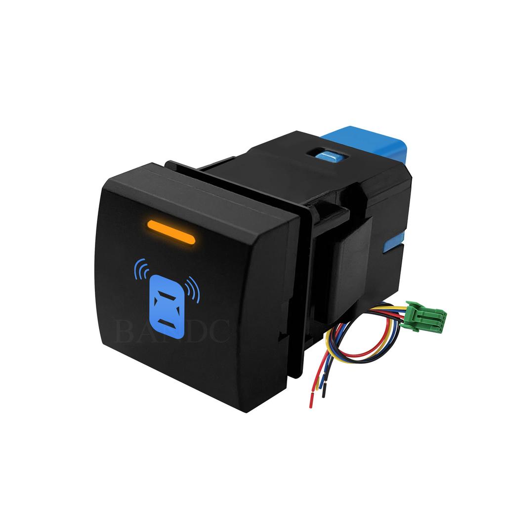 12V Car Push Button Switch Orange Blue Light Fixed Momentary Switch For Toyota Camry Altis RAV4 LC300 2022 Prado 150s 2020